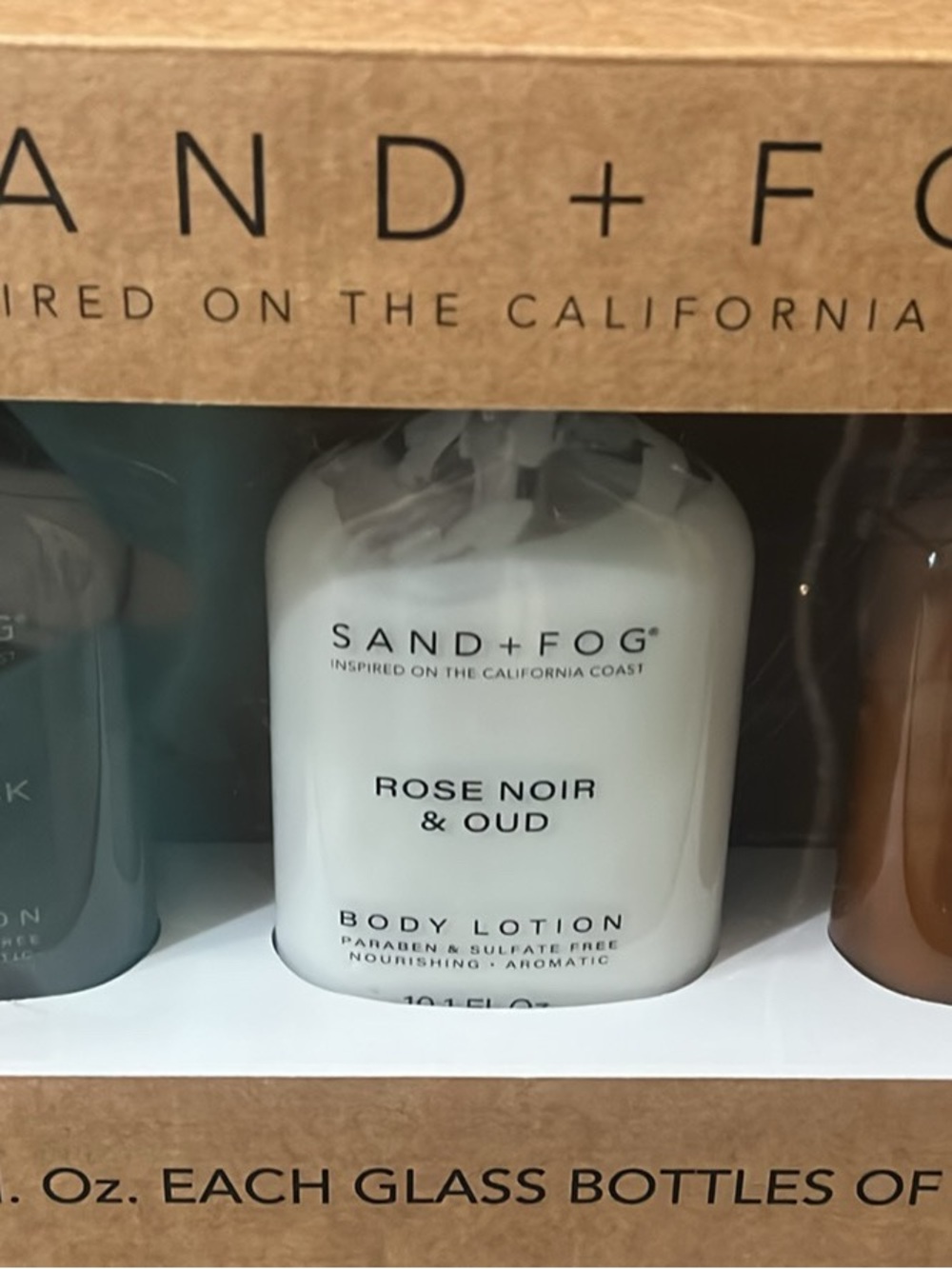 Sand +Fog glass bottle lotions